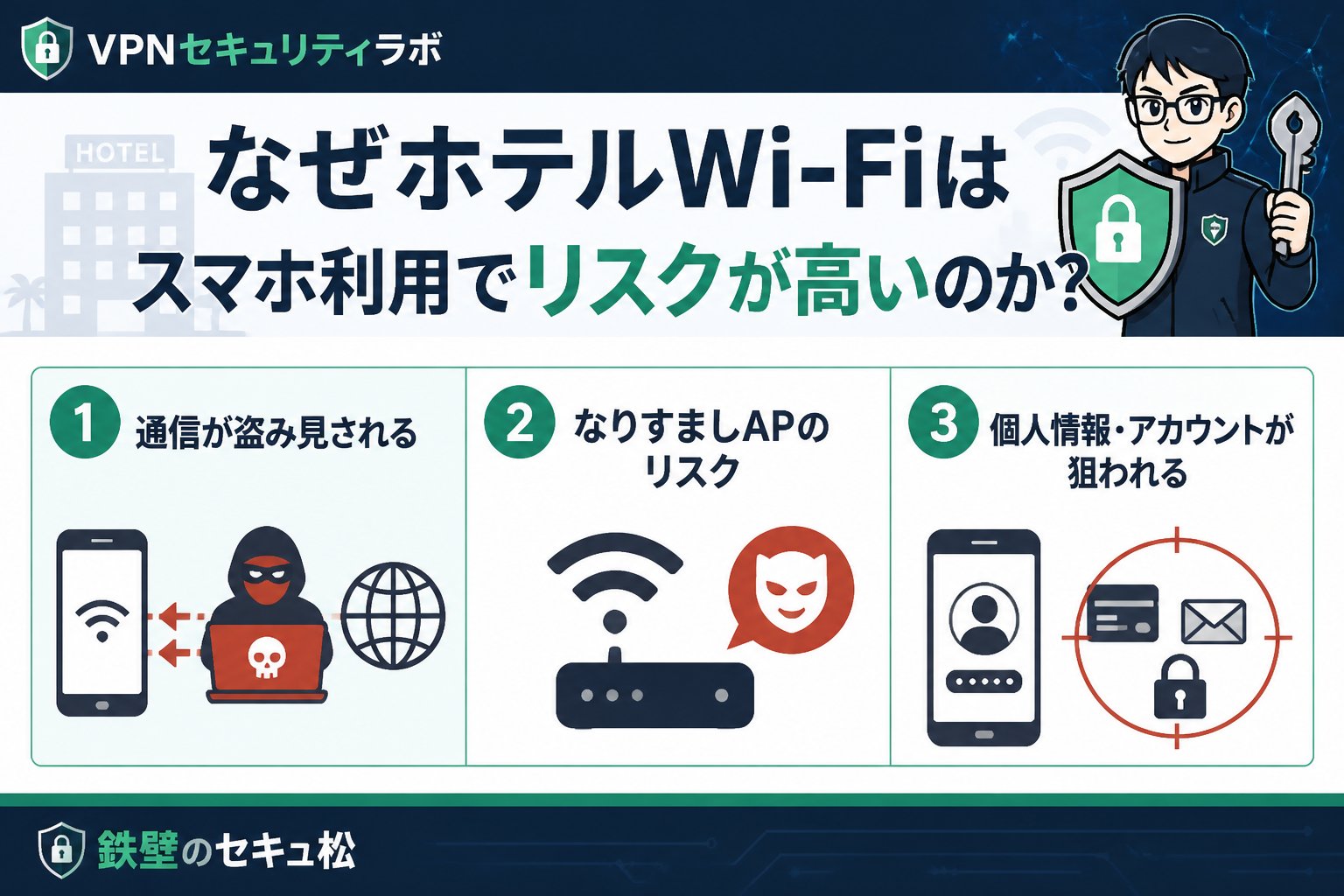 フリーWi-Fi なぜホテルWi-Fiはスマホ利用でリスクが高いのか?