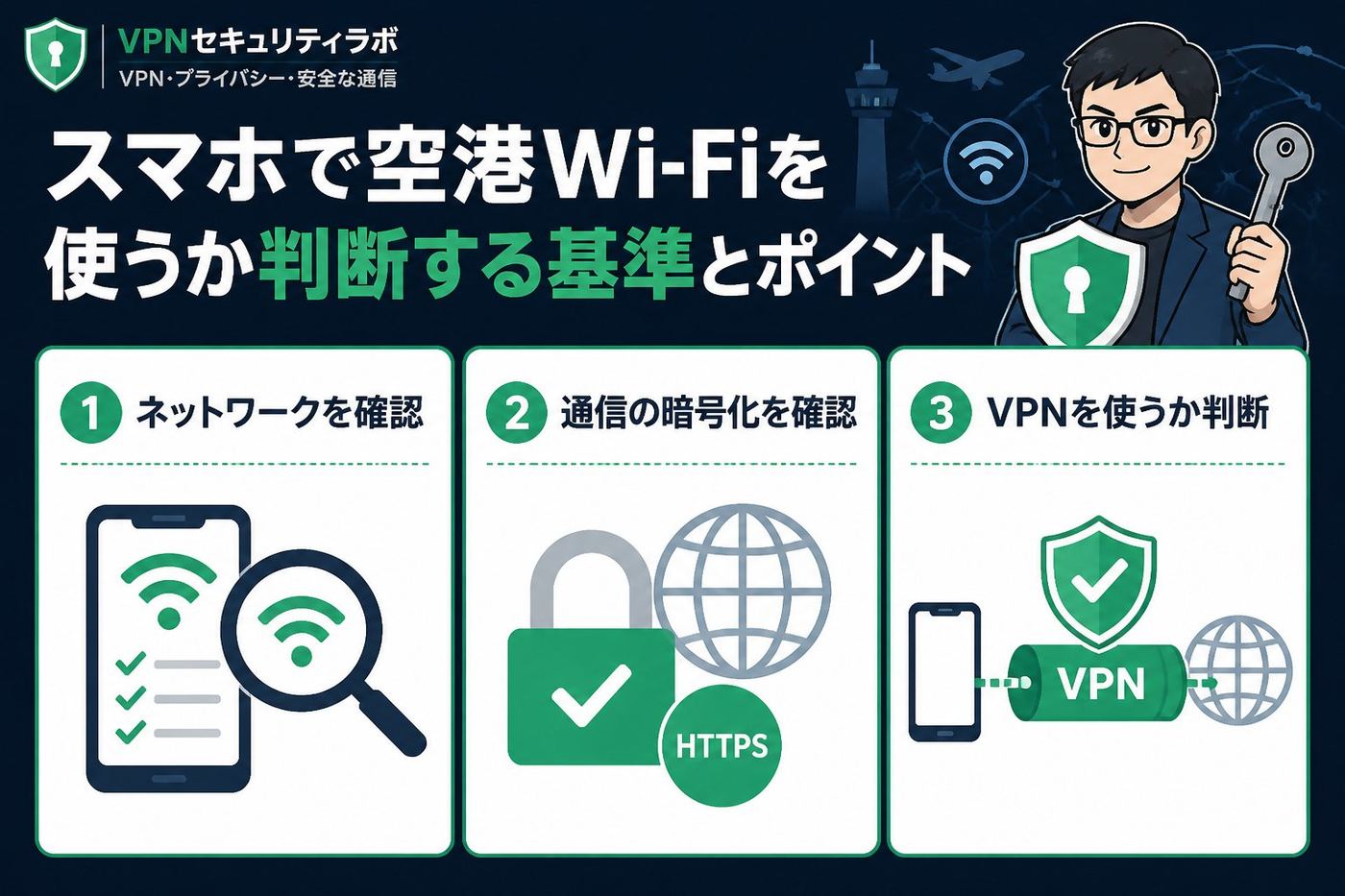 フリーWi-Fi スマホで空港Wi-Fiを使うか判断する基準とポイント