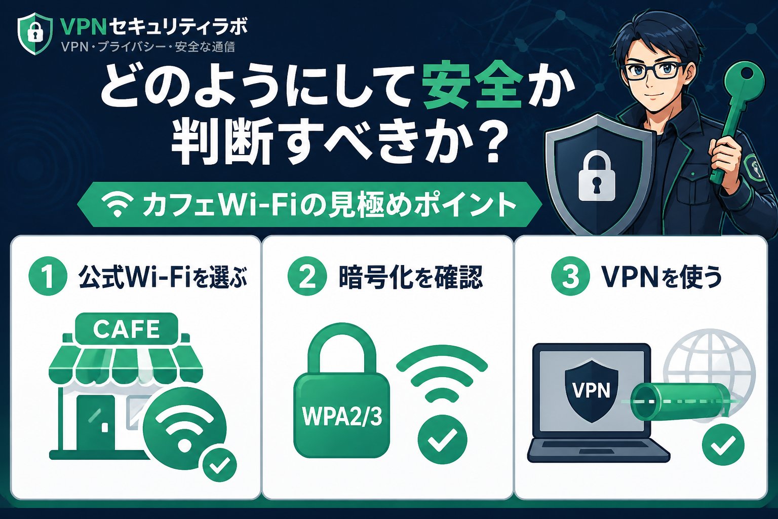 フリーWi-Fi どのようにして安全か判断すべきか?カフェWi-Fiの見極めポイント
