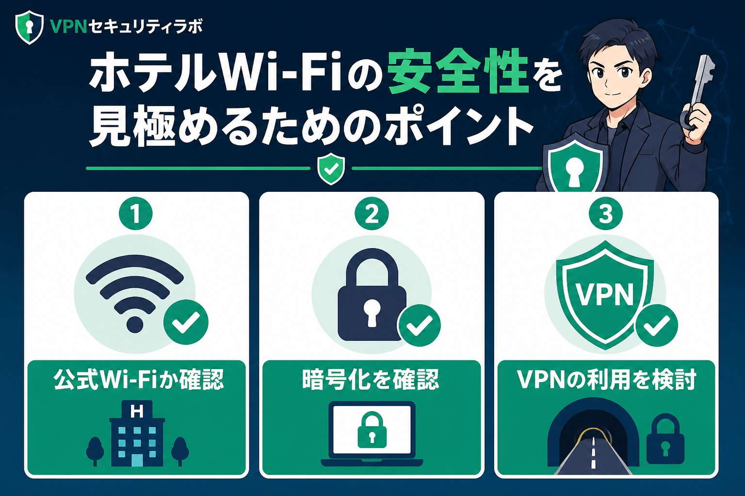 フリーWi-Fi ホテルWi-Fiの安全性を見極めるためのポイント
