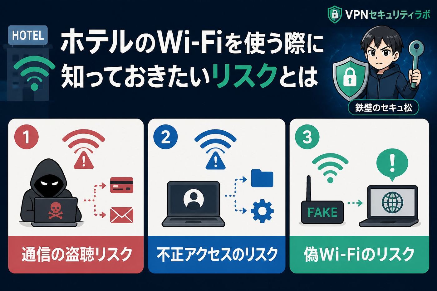 フリーWi-Fi ホテルのWi-Fiを使う際に知っておきたいリスクとは