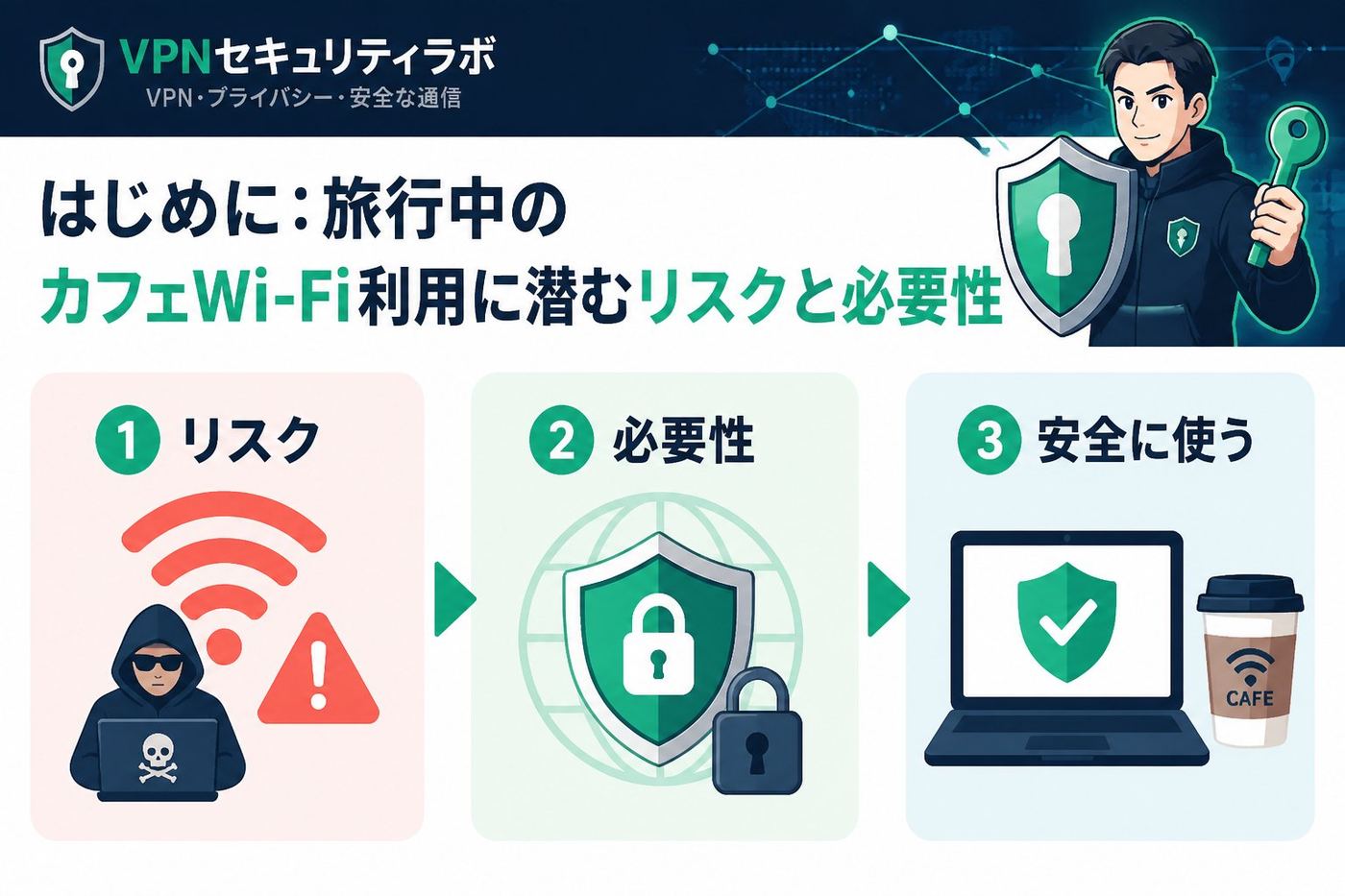 フリーWi-Fi はじめに:旅行中のカフェWi-Fi利用に潜むリスクと必要性