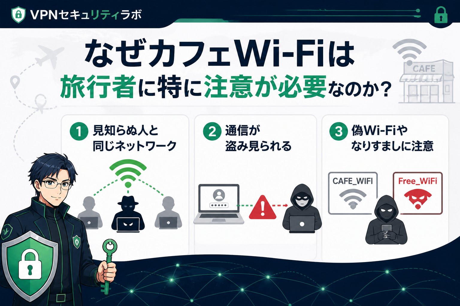 フリーWi-Fi なぜカフェWi-Fiは旅行者に特に注意が必要なのか？