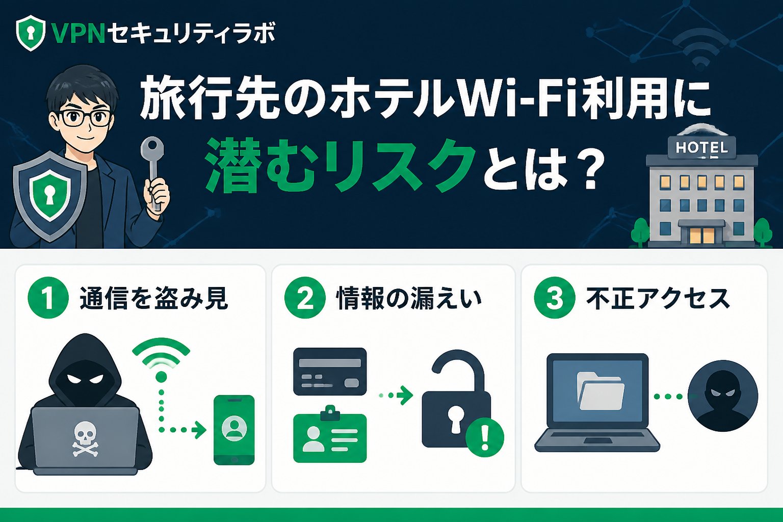 フリーWi-Fi 旅行先のホテルWi-Fi利用に潜むリスクとは？
