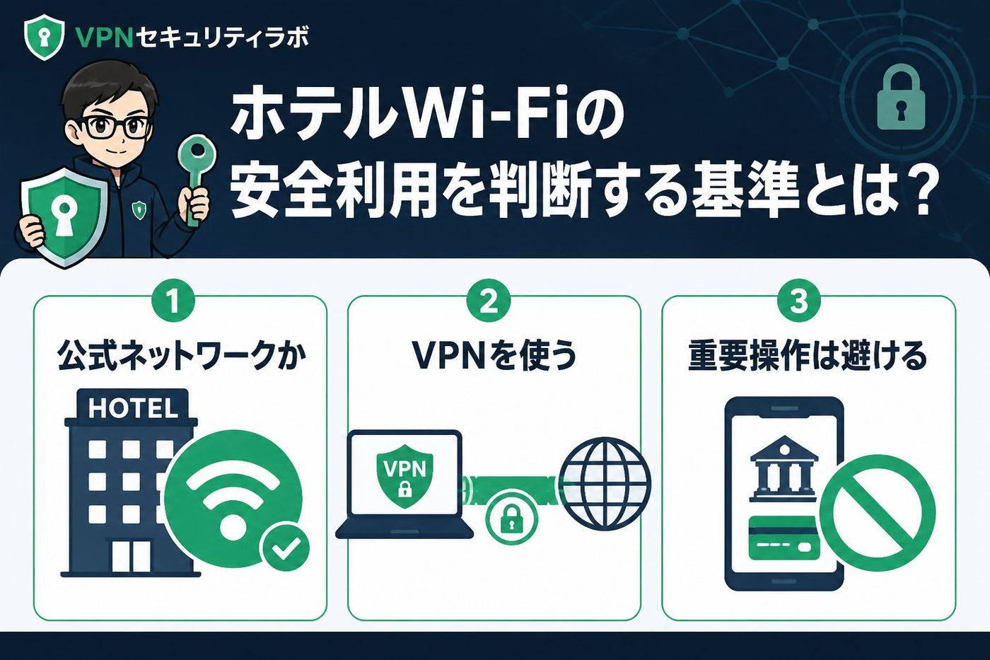 フリーWi-Fi ホテルWi-Fiの安全利用を判断する基準とは？