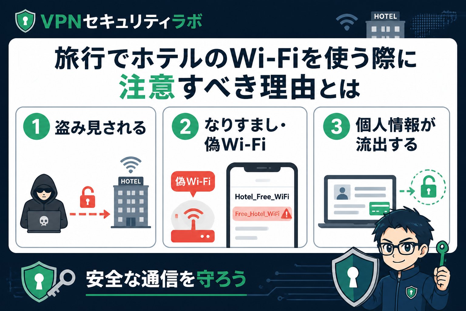フリーWi-Fi 旅行でホテルのWi-Fiを使う際に注意すべき理由とは
