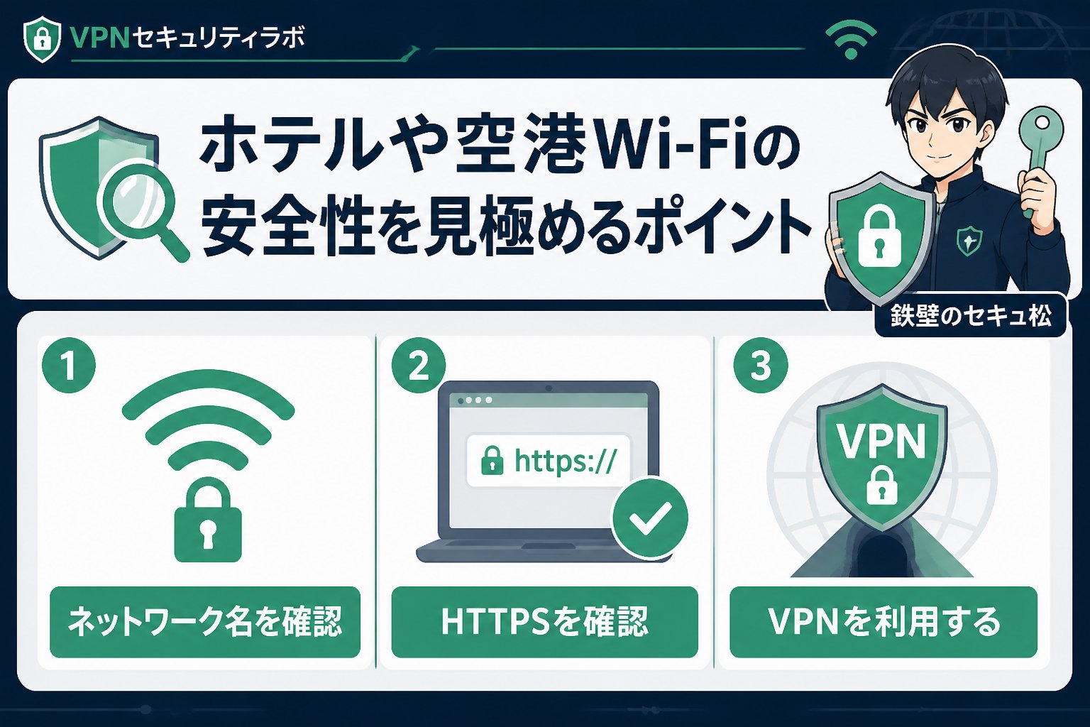 フリーWi-Fi ホテルや空港Wi-Fiの安全性を見極めるポイント
