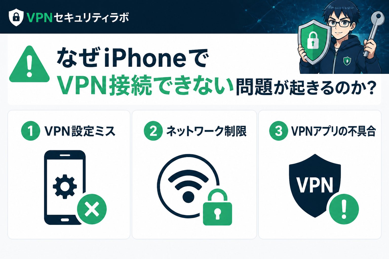 VPN比較 なぜiPhoneでVPN接続できない問題が起きるのか?初心者のつまずきポイント