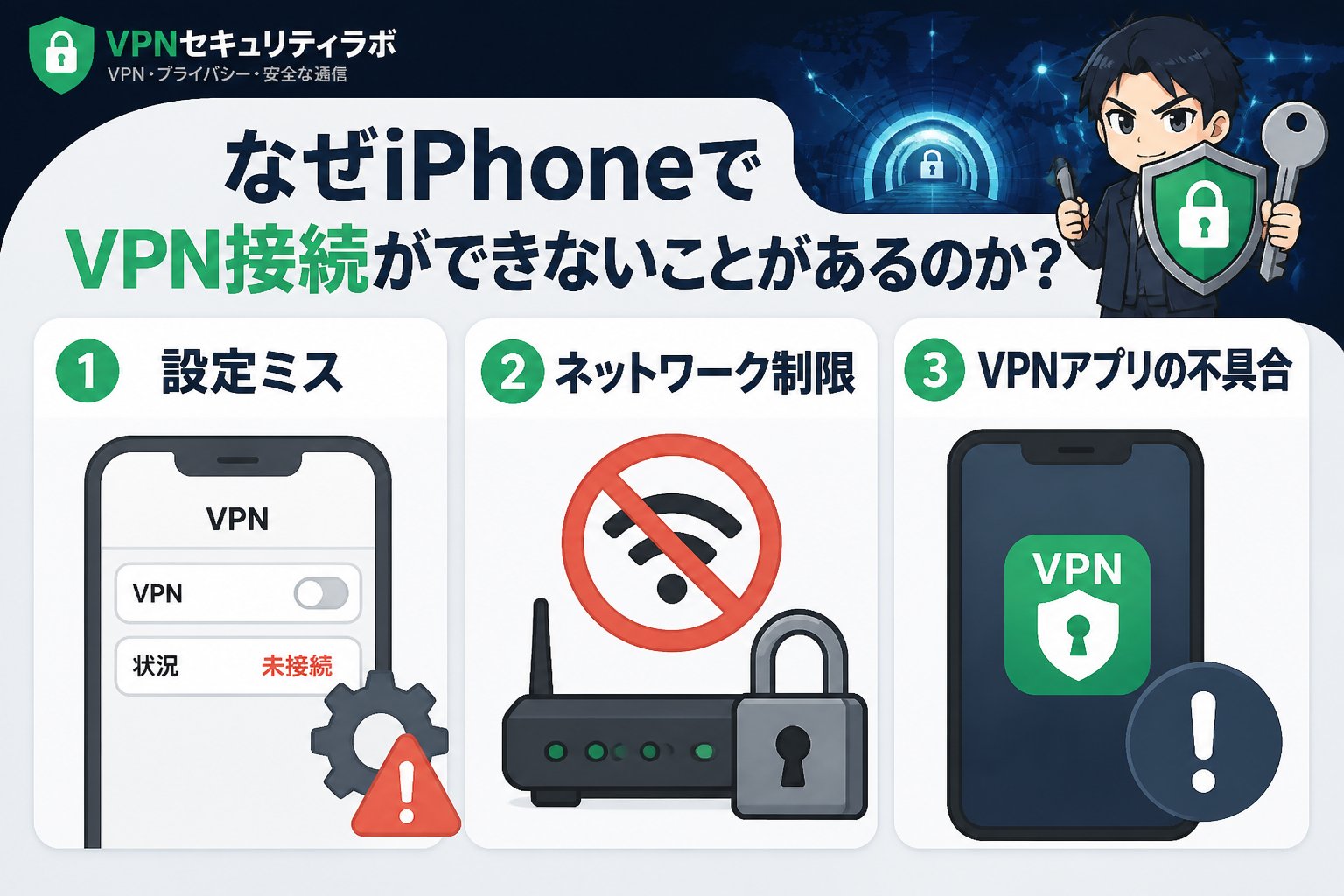 VPN比較 なぜiPhoneでVPN接続ができないことがあるのか？初心者が陥る落とし穴