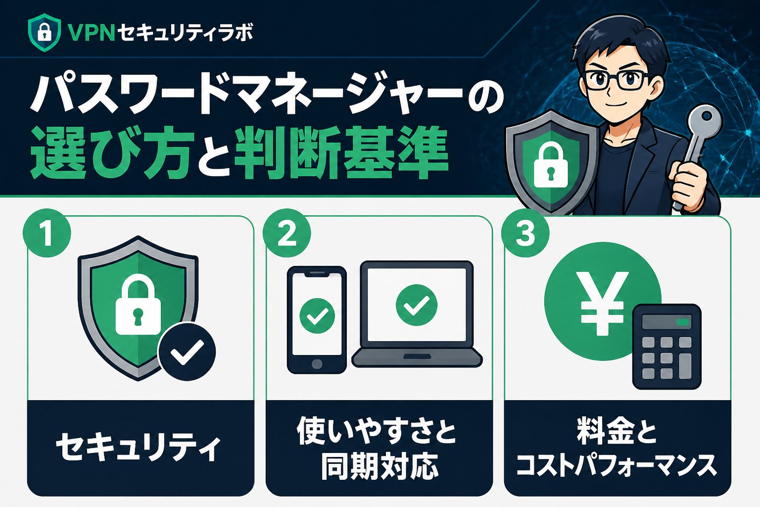 セキュリティ パスワードマネージャーの選び方と判断基準