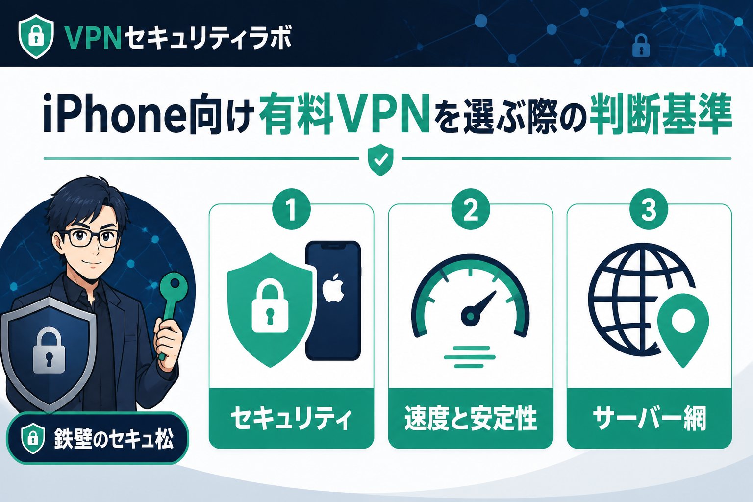 VPN比較 iPhone向け有料VPNを選ぶ際の判断基準
