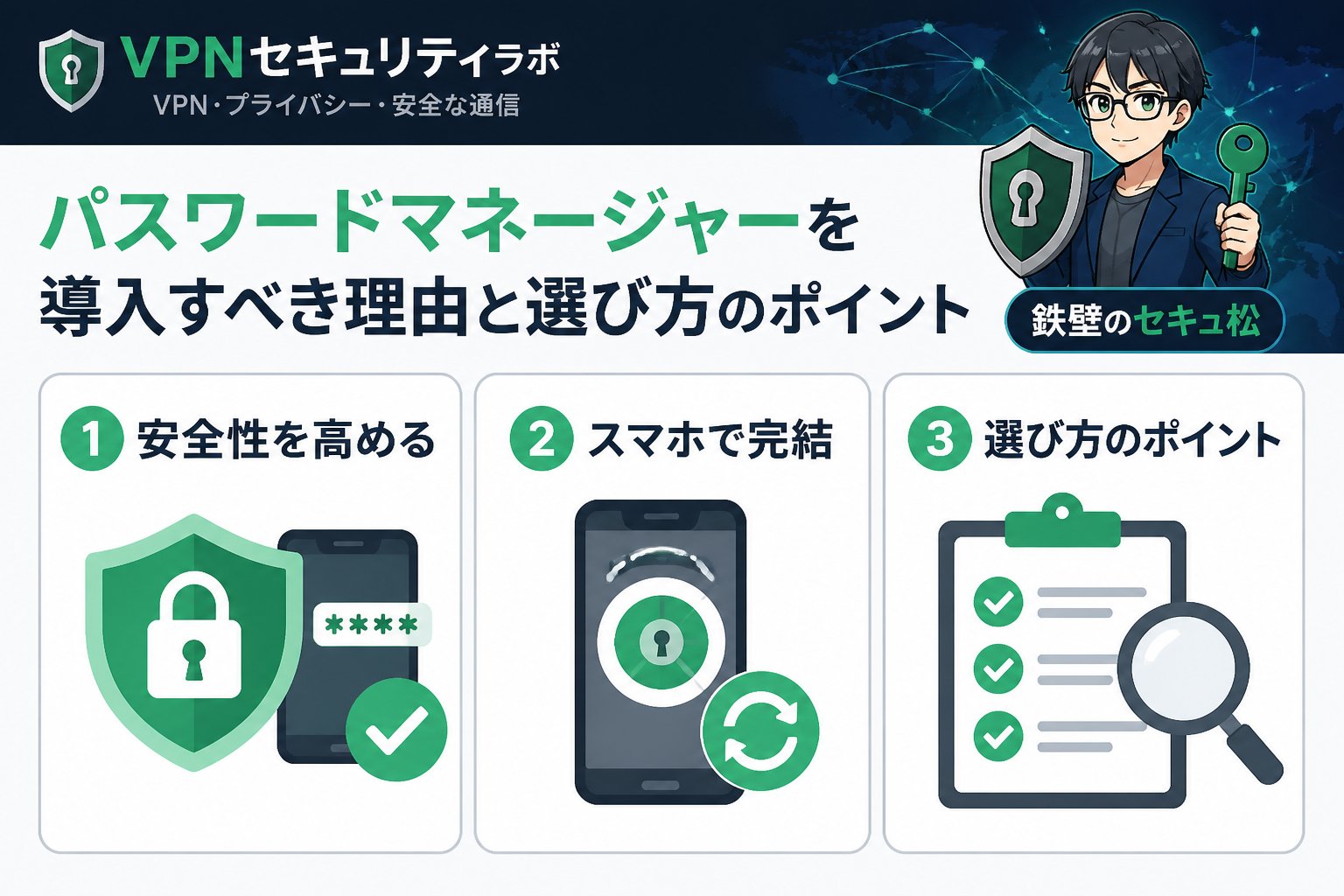 セキュリティ パスワードマネージャーを導入すべき理由と選び方のポイント