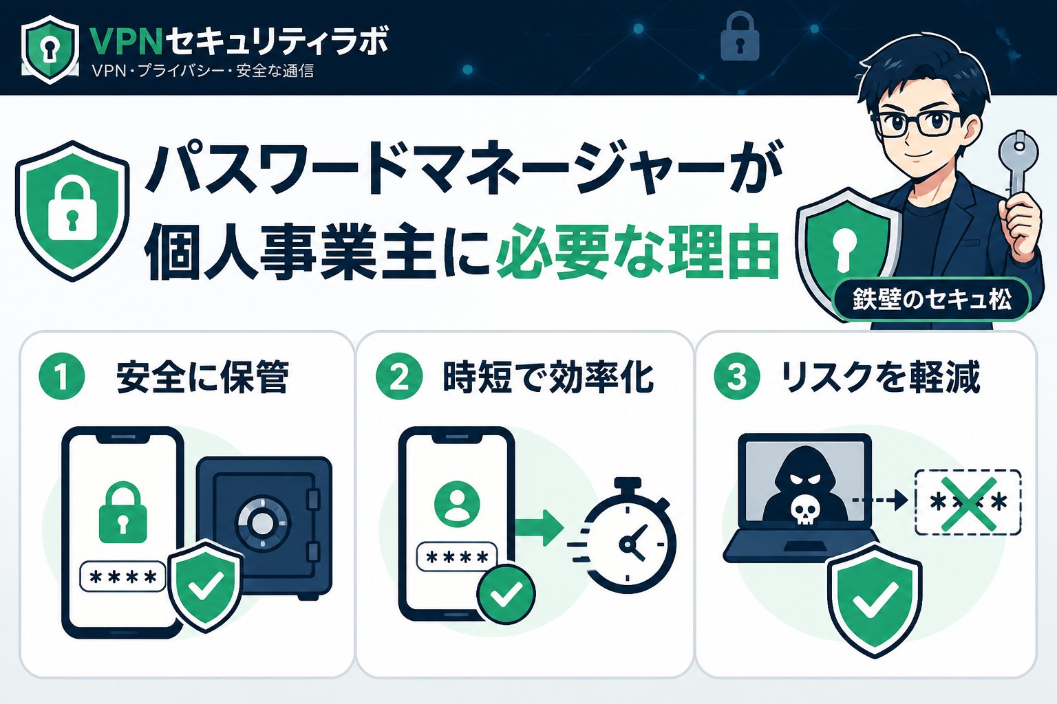 セキュリティ パスワードマネージャーが個人事業主に必要な理由