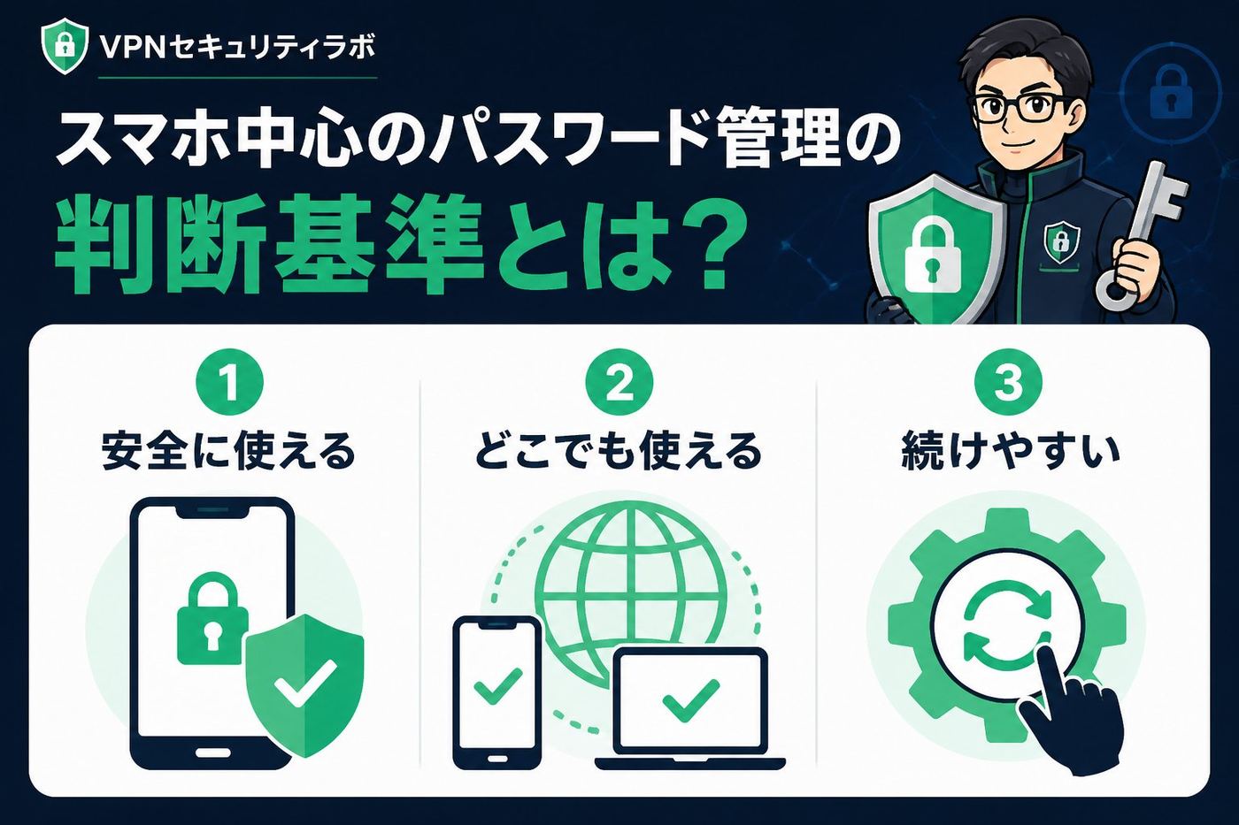 セキュリティ スマホ中心のパスワード管理の判断基準とは？