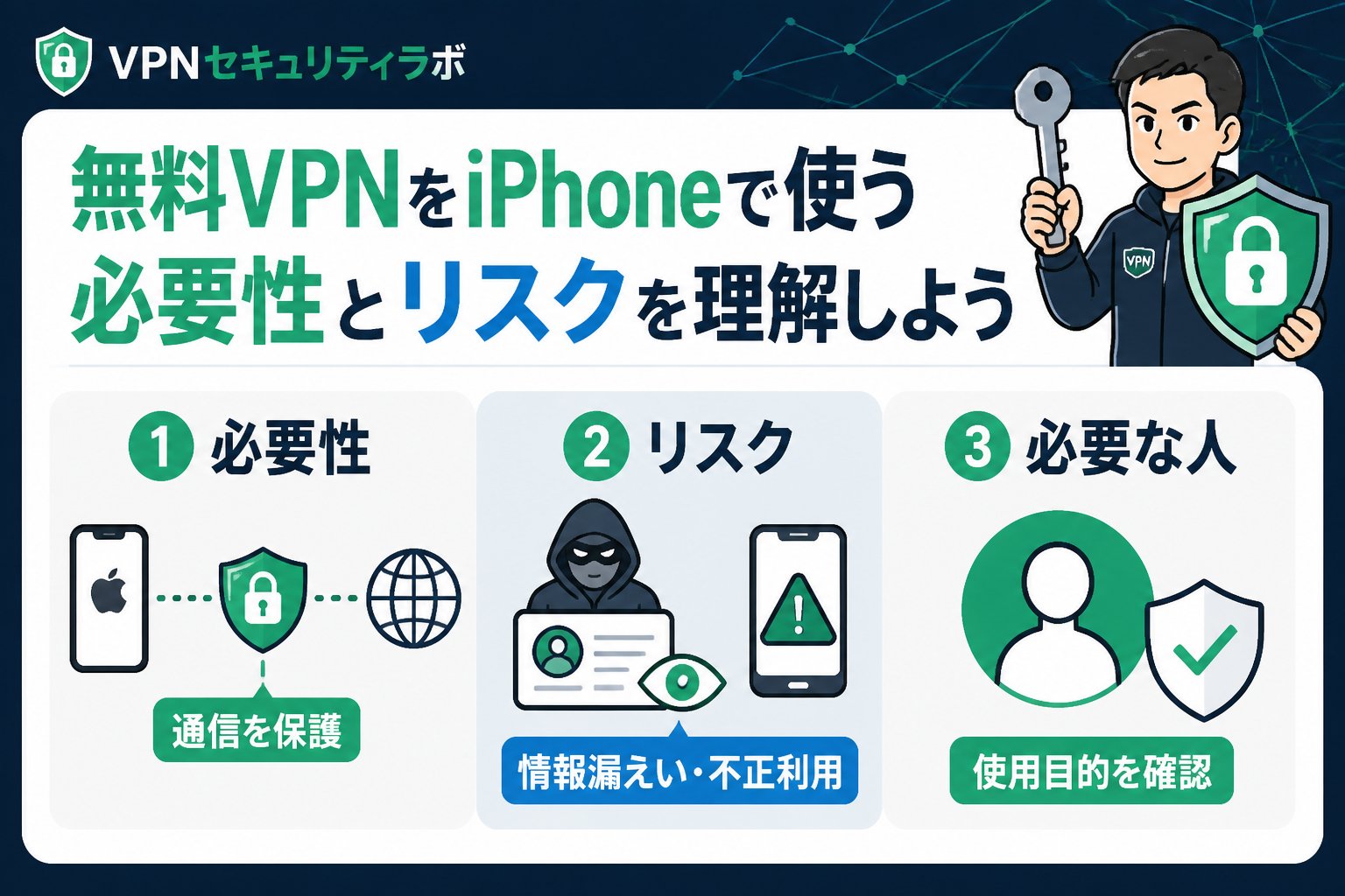 VPN比較 無料VPNをiPhoneで使う必要性とリスクを理解しよう