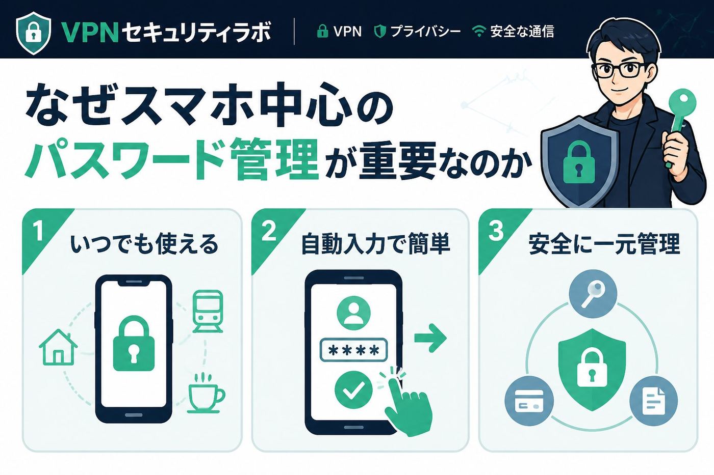 セキュリティ なぜスマホ中心のパスワード管理が重要なのか