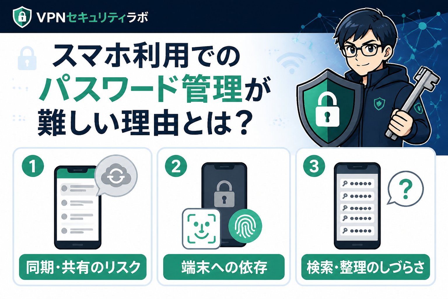 セキュリティ スマホ利用でのパスワード管理が難しい理由とは?