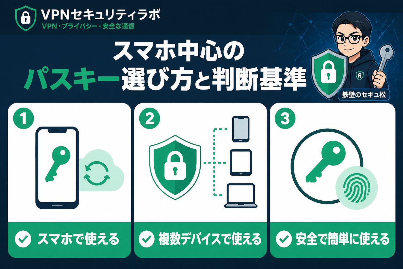 セキュリティ スマホ中心のパスキー選び方と判断基準
