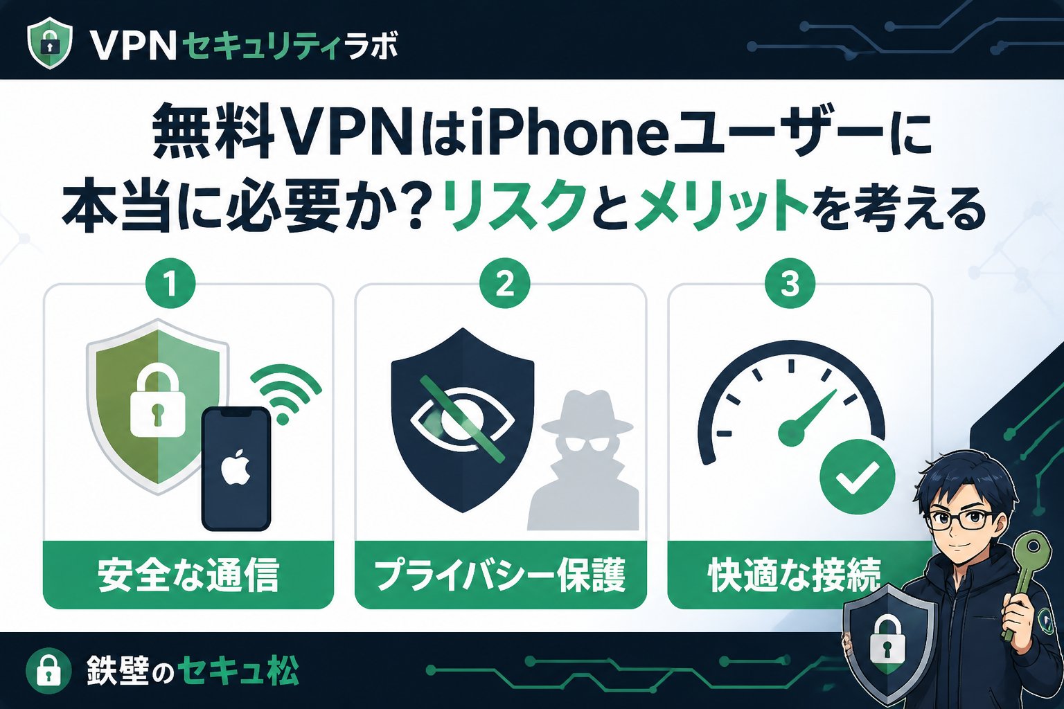 VPN比較 無料VPNはiPhoneユーザーに本当に必要か?リスクとメリットを考える