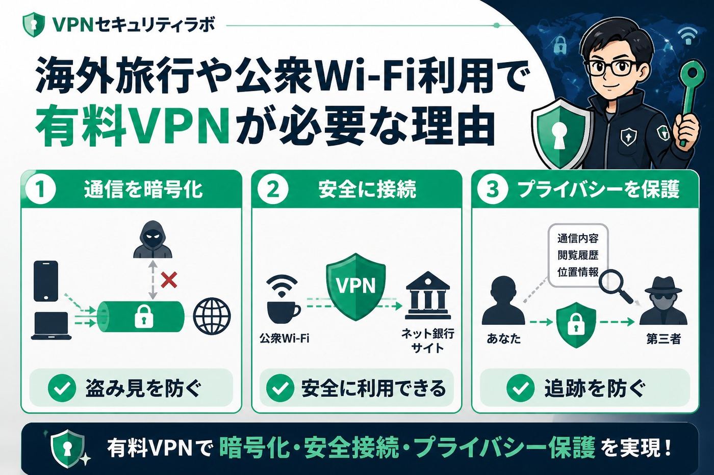 VPN比較 海外旅行や公衆Wi-Fi利用で有料VPNが必要な理由