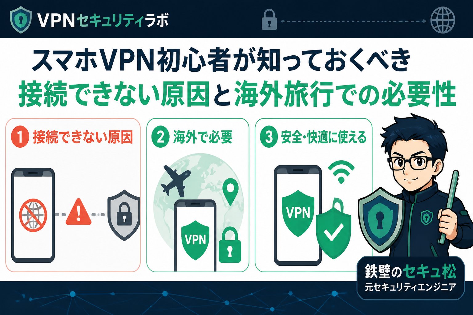VPN比較 スマホVPN初心者が知っておくべき接続できない原因と海外旅行での必要性