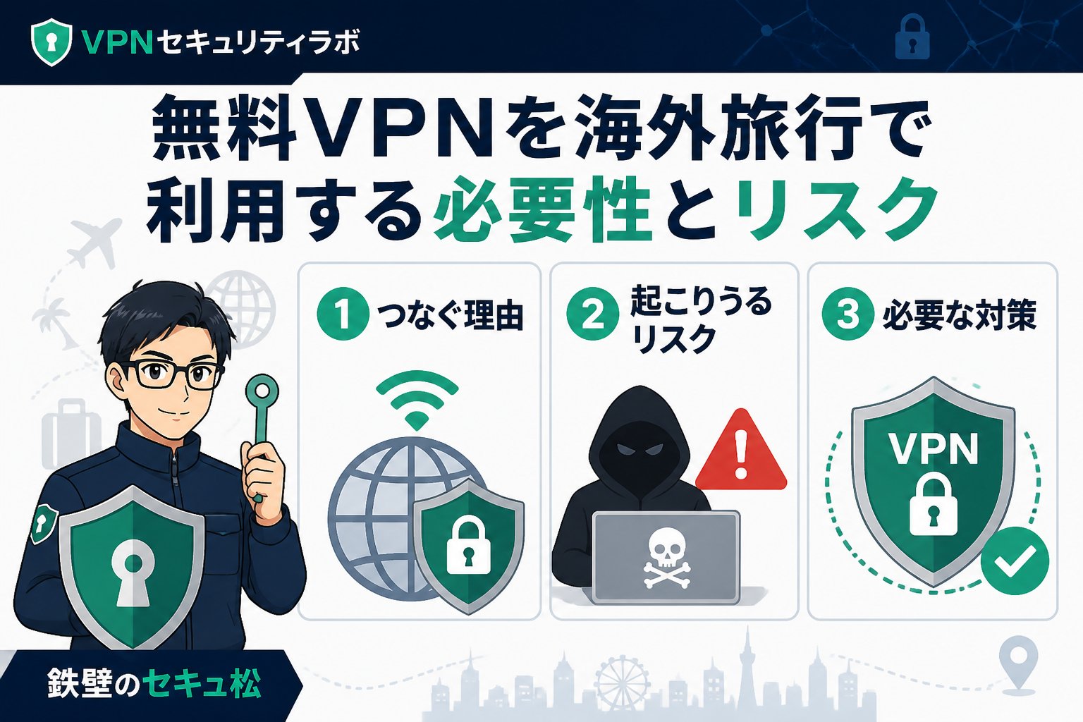 VPN比較 無料VPNを海外旅行で利用する必要性とリスク