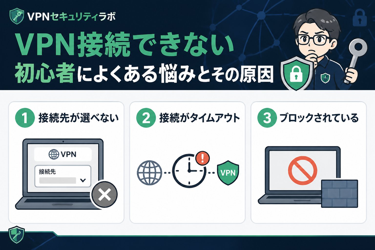 VPN比較 VPN接続できない初心者によくある悩みとその原因