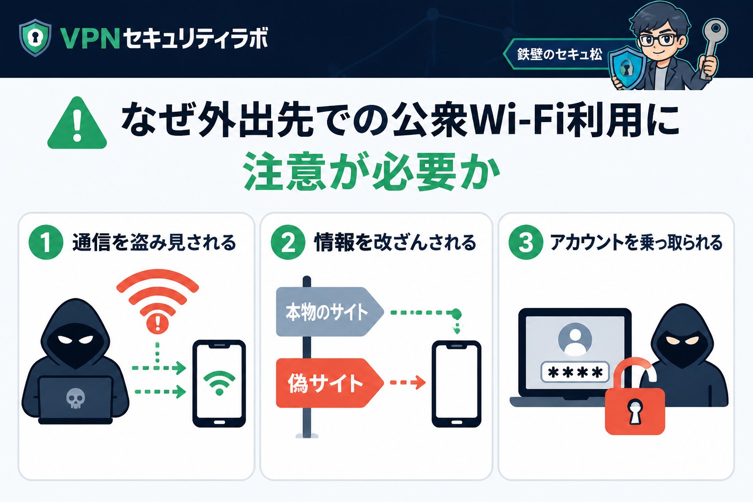 フリーWi-Fi なぜ外出先での公衆Wi-Fi利用に注意が必要か