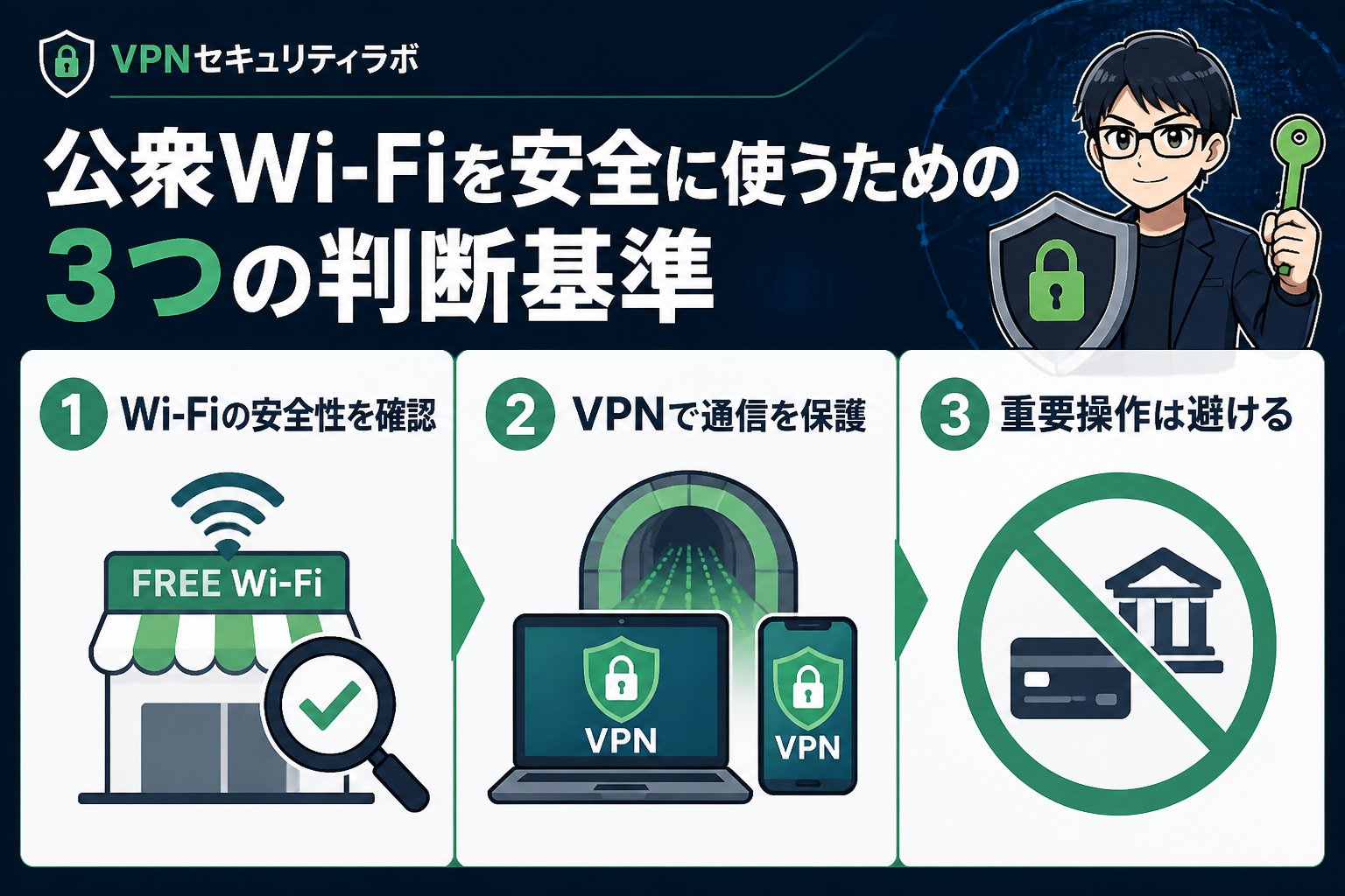 フリーWi-Fi 公衆Wi-Fi利用時に知っておくべきセキュリティ対策と判断基準