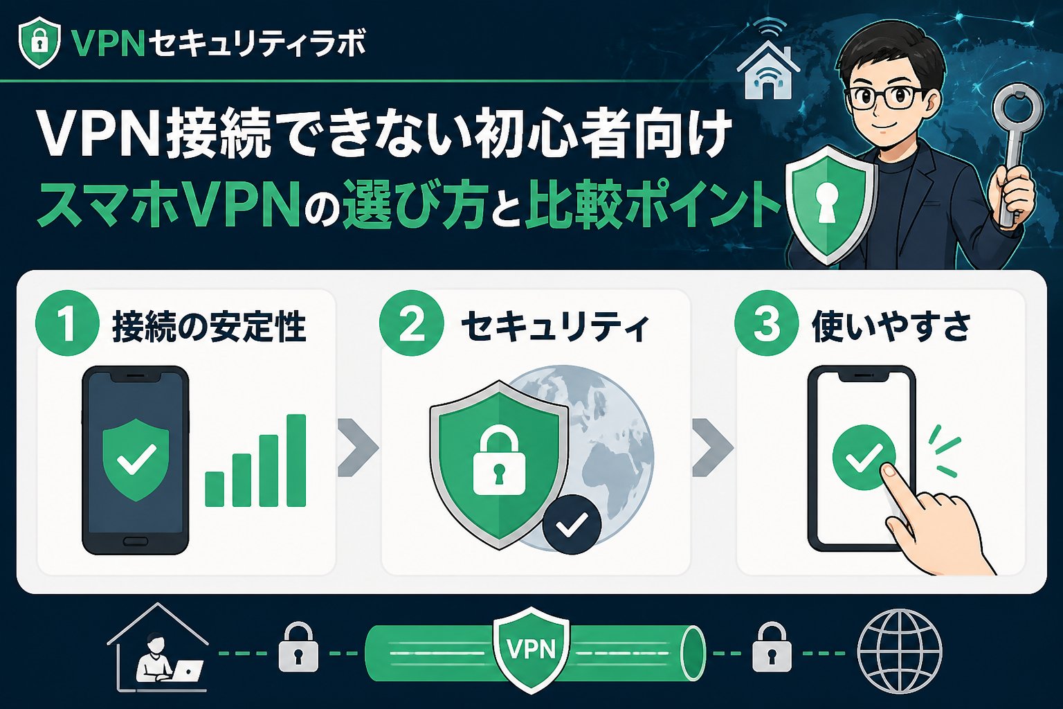 VPN比較 VPN接続できない初心者向けスマホVPNの選び方と比較ポイント