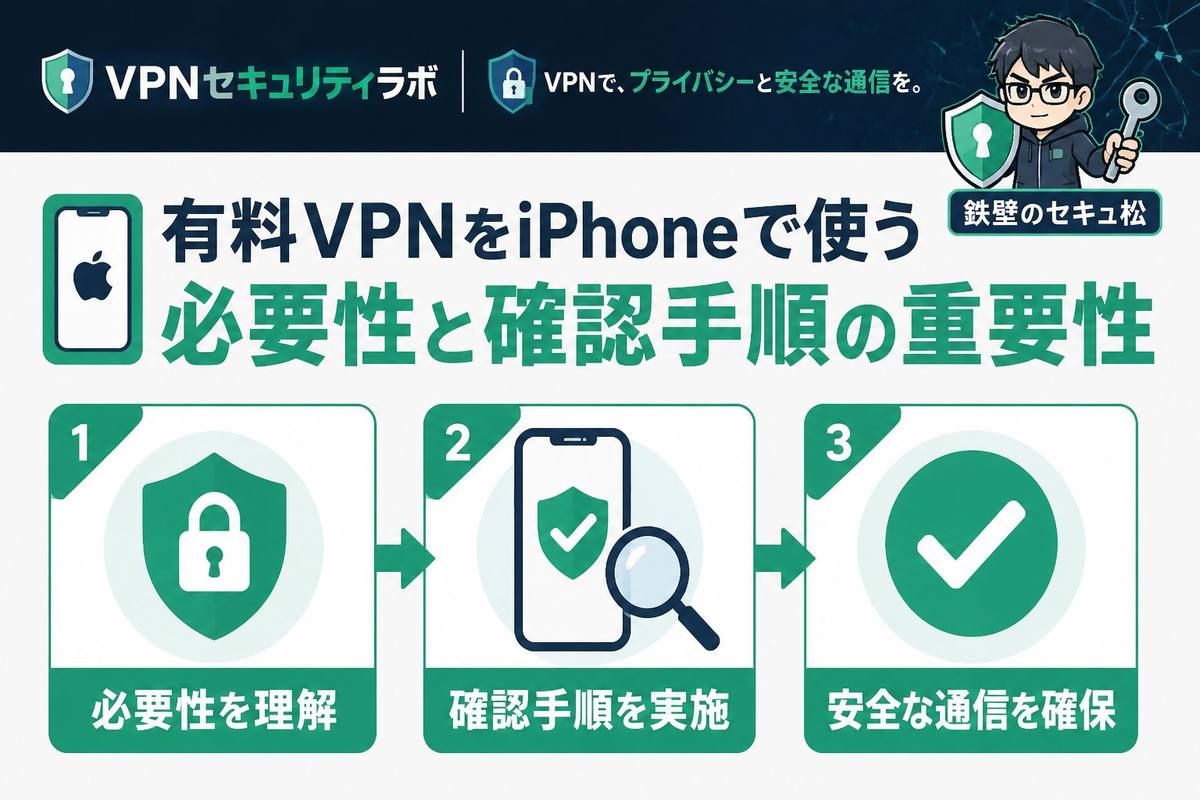 VPN比較 有料VPNをiPhoneで使う必要性と確認手順の重要性