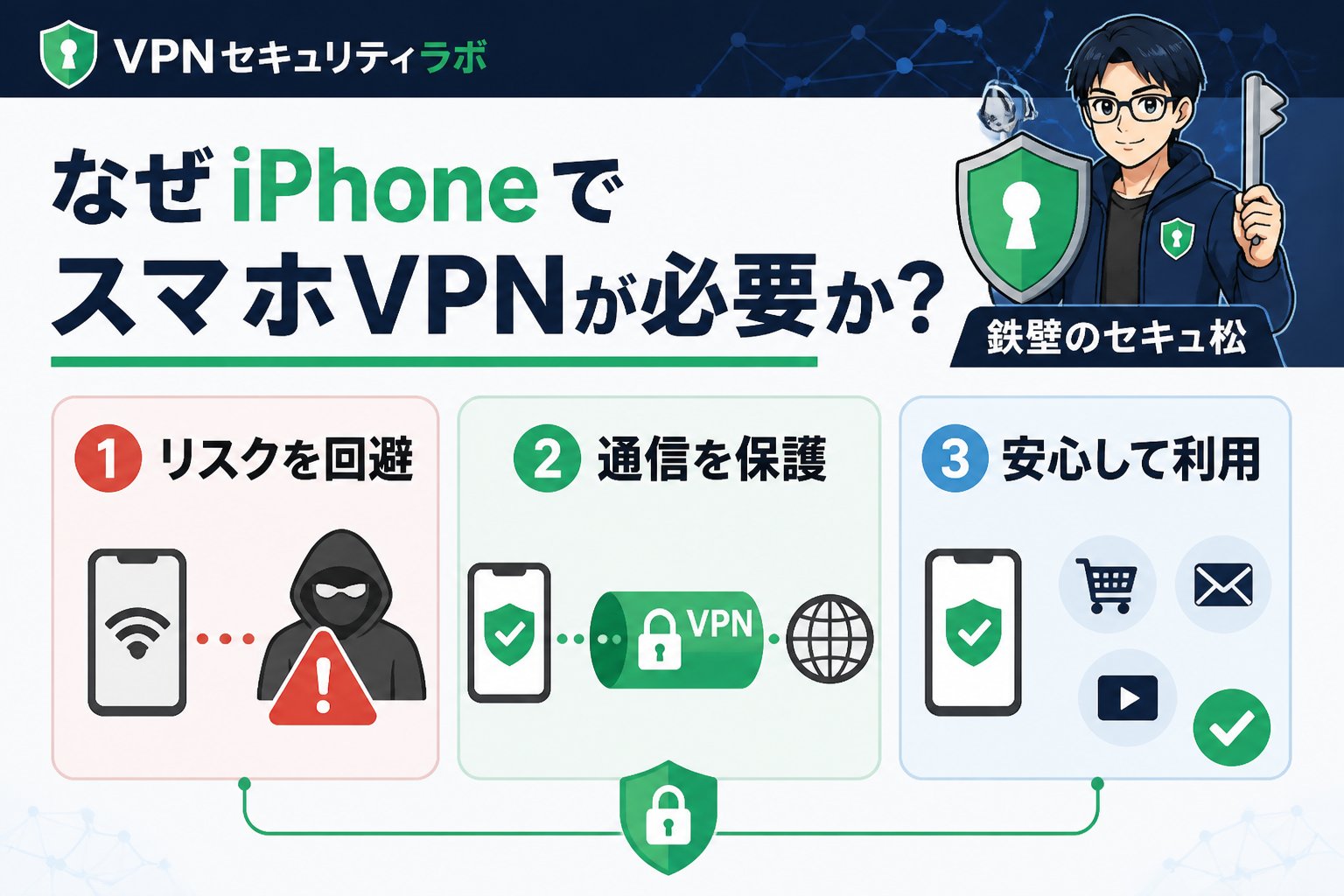 VPN比較 なぜiPhoneでスマホVPNが必要か?初心者が知るべきリスクとメリット