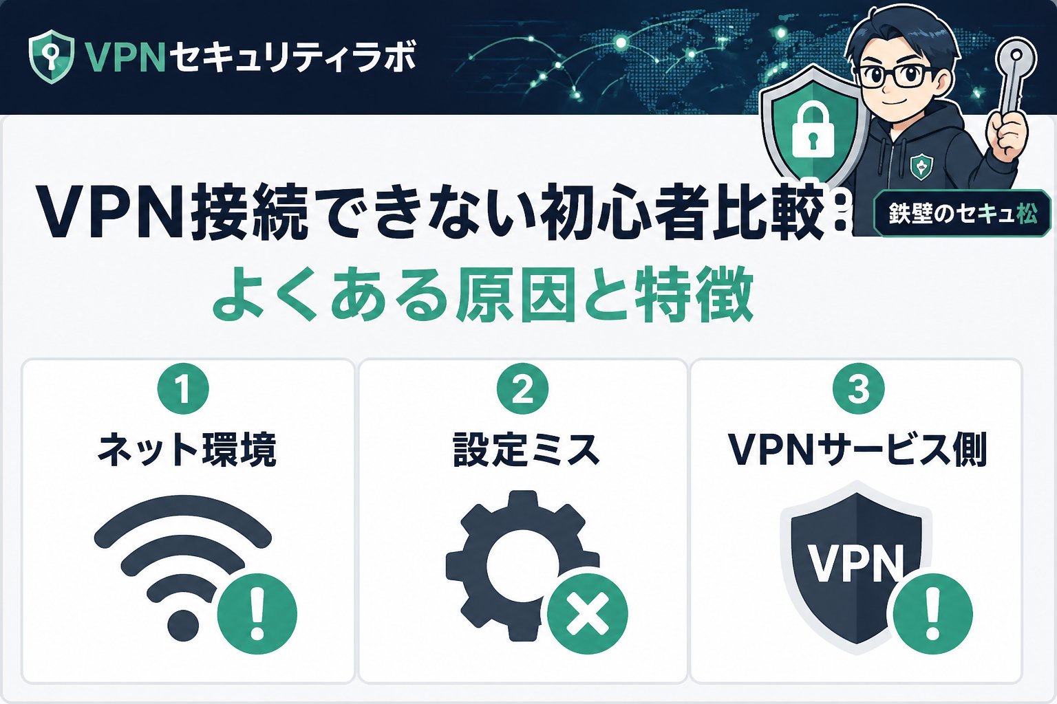 VPN比較 VPN接続できない初心者比較:よくある原因と特徴