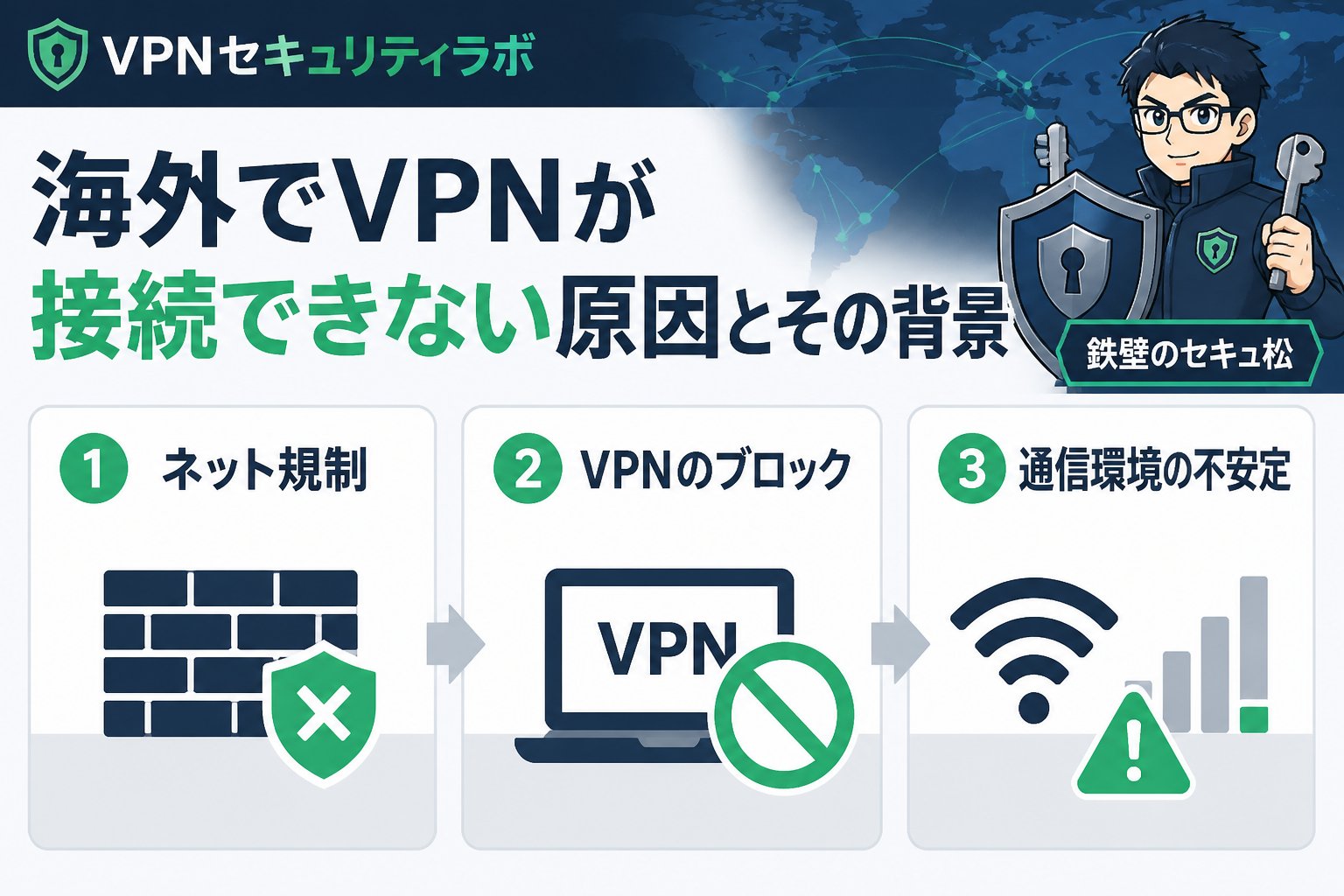 VPN比較 海外でVPNが接続できない原因とその背景