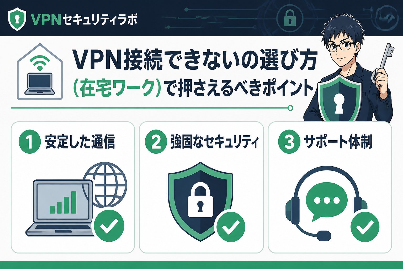 VPN比較 VPN接続できないの選び方（在宅ワーク）で押さえるべきポイント