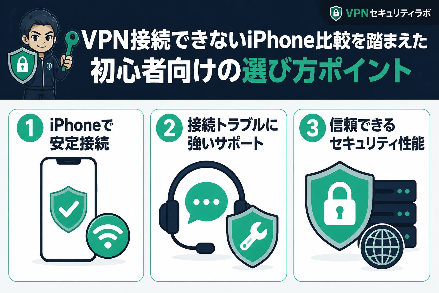 VPN比較 VPN接続できないiPhone比較を踏まえた初心者向けの選び方ポイント