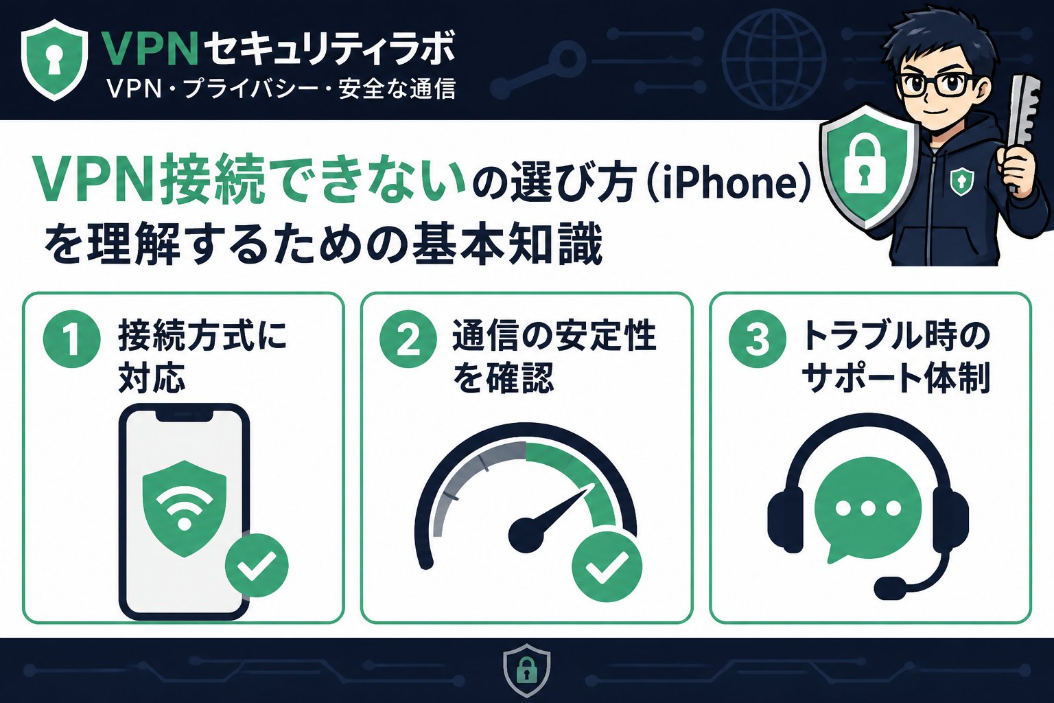 VPN比較 VPN接続できないの選び方(iPhone)を理解するための基本知識