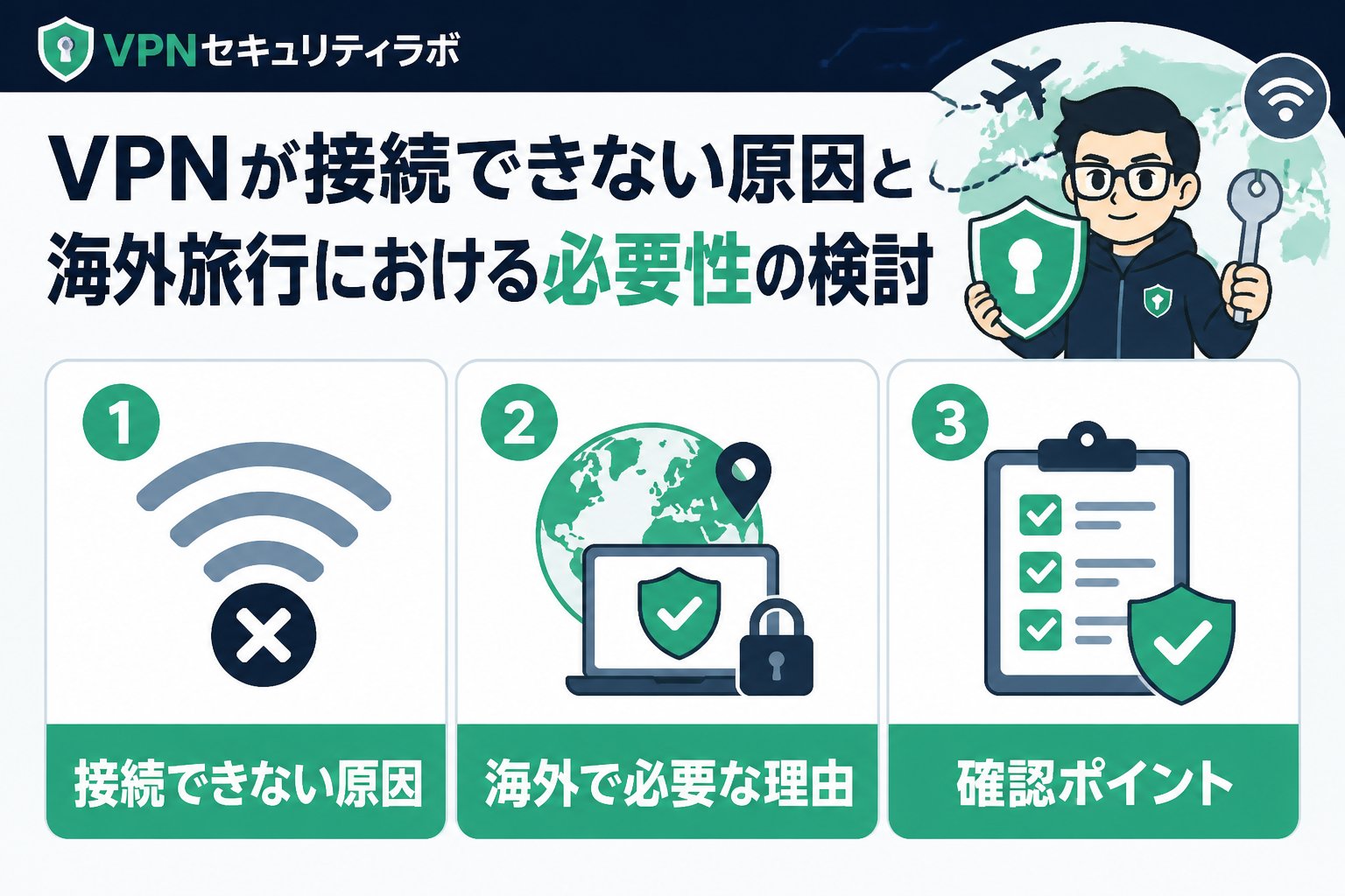 VPN比較 VPNが接続できない原因と海外旅行における必要性の検討