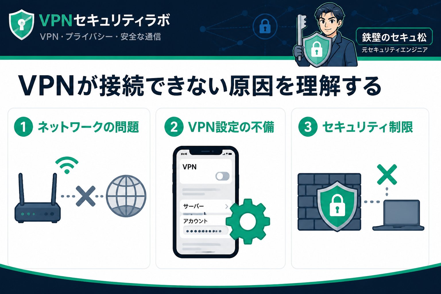 VPN比較 VPNが接続できない原因を理解する