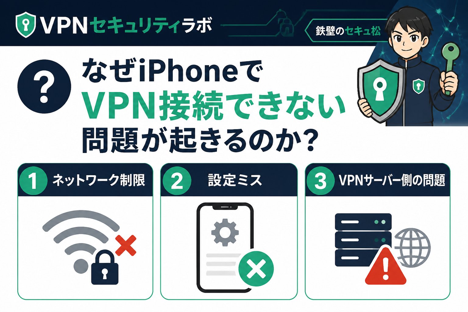 VPN比較 なぜiPhoneでVPN接続できない問題が起きるのか?主な原因を解説