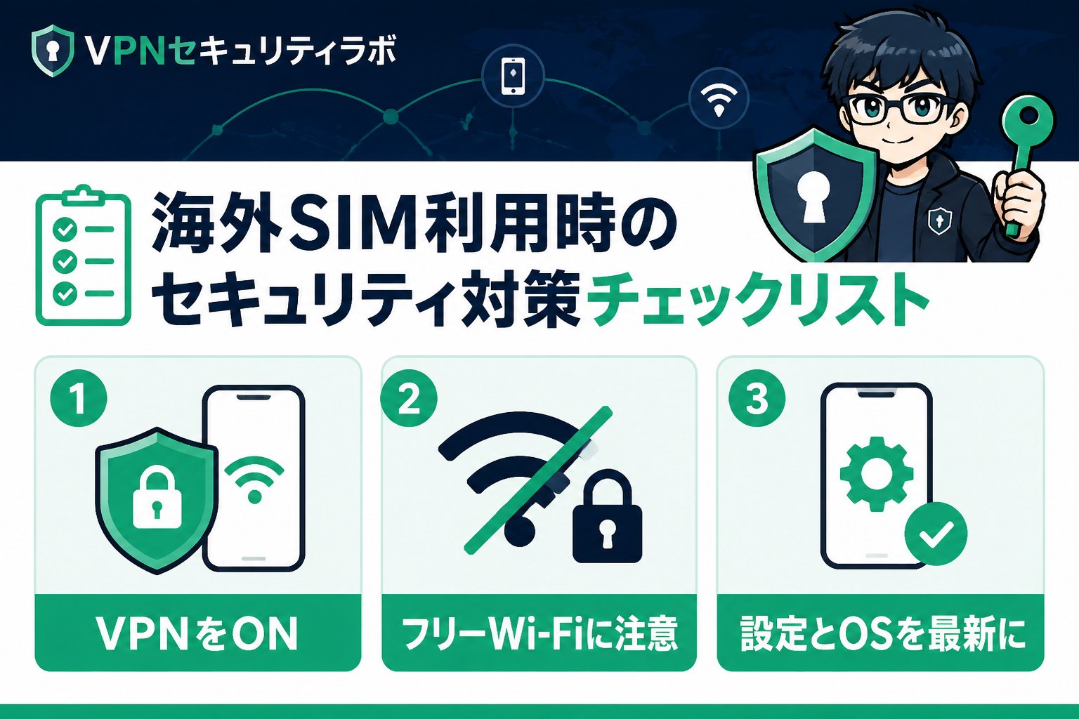 プライバシー 海外SIM利用時のセキュリティ対策チェックリスト(海外旅行)