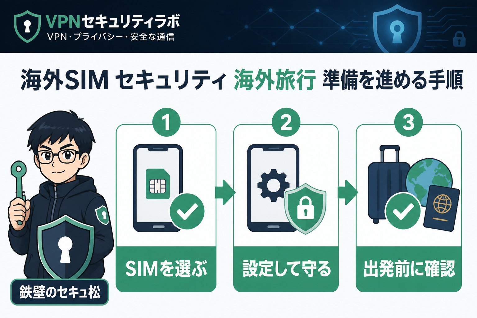 プライバシー 海外SIM セキュリティ 海外旅行 準備を進める手順