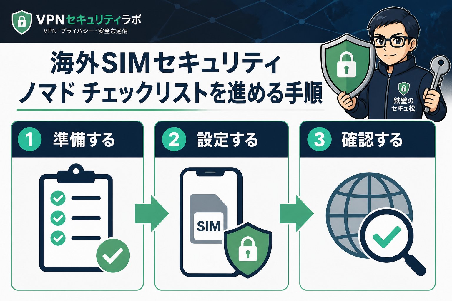 プライバシー 海外SIM セキュリティ ノマド チェックリストを進める手順