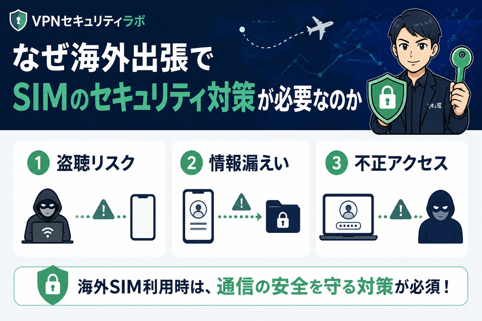 プライバシー なぜ海外出張でSIMのセキュリティ対策が必要なのか