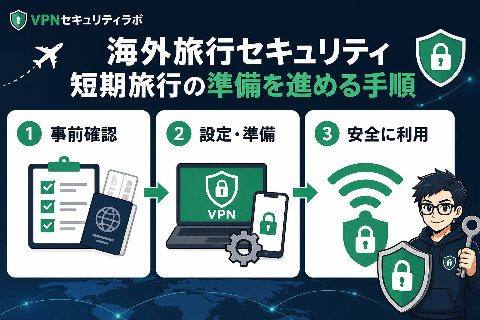 プライバシー 海外旅行 セキュリティ 短期旅行 準備を進める手順