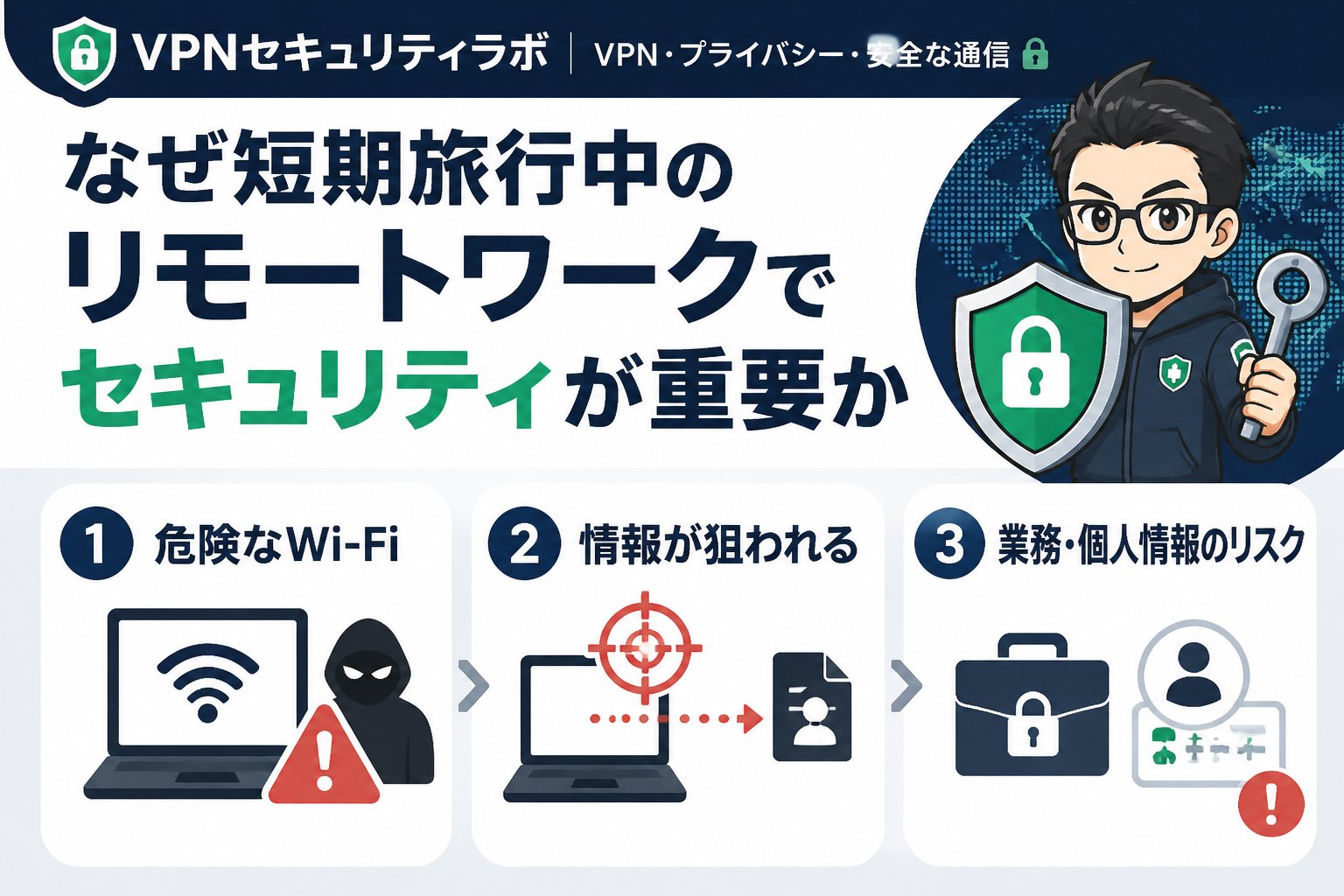 プライバシー なぜ短期旅行中のリモートワークでセキュリティが重要か