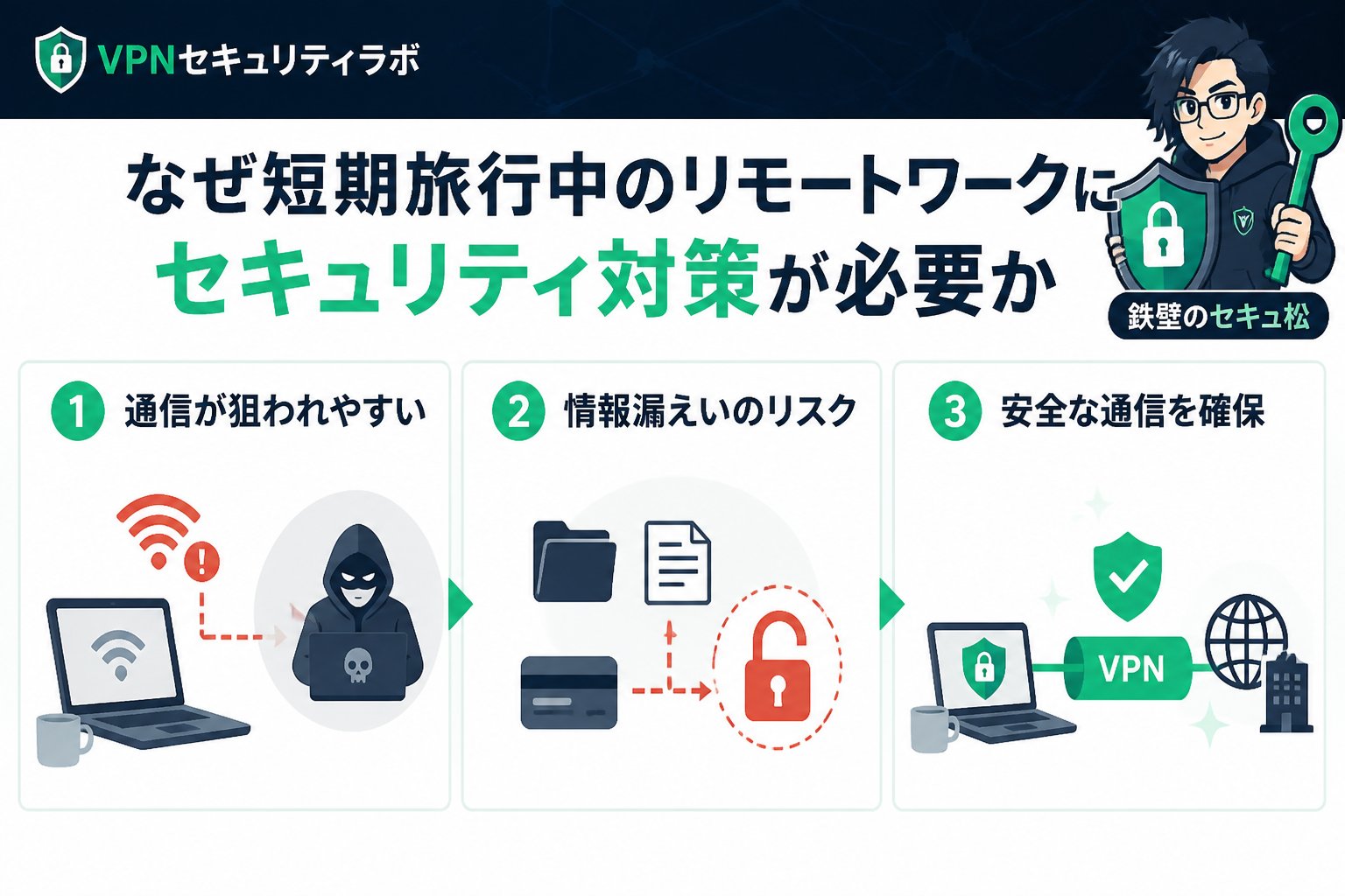 プライバシー なぜ短期旅行中のリモートワークにセキュリティ対策が必要か