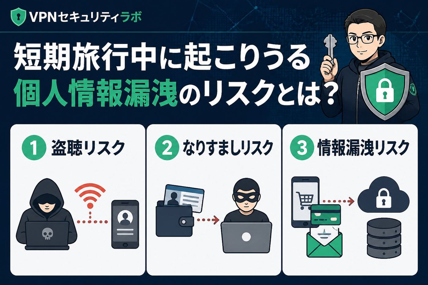 プライバシー 短期旅行中に起こりうる個人情報漏洩のリスクとは?
