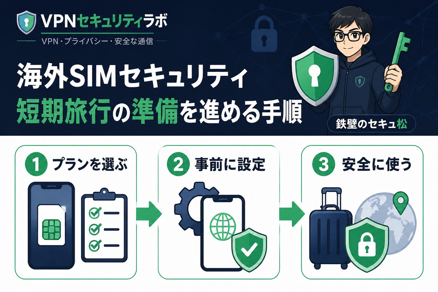 プライバシー 海外SIM セキュリティ 短期旅行 準備を進める手順