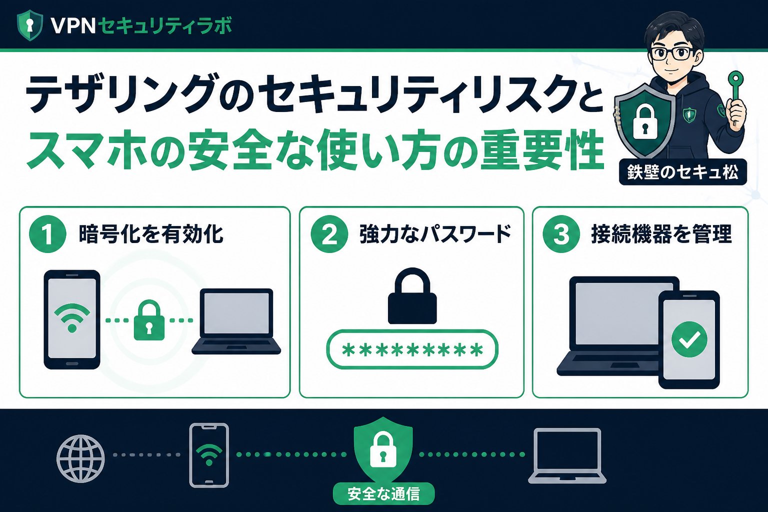 フリーWi-Fi テザリングのセキュリティリスクとスマホの安全な使い方の重要性